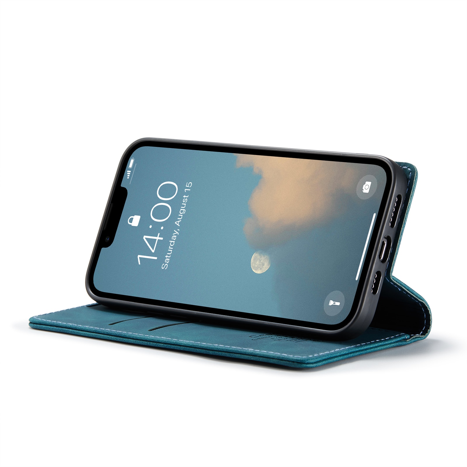 Étui portefeuille mince iPhone 16e, Bleu