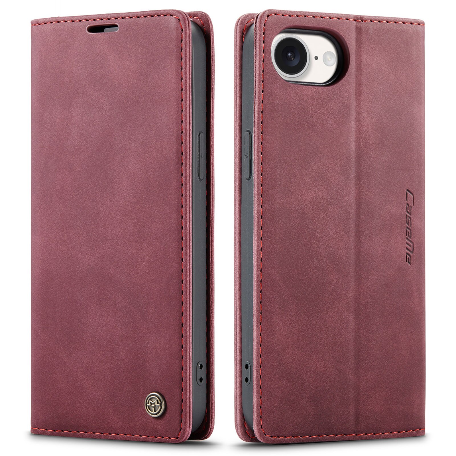 Étui portefeuille mince iPhone 16e, Rouge