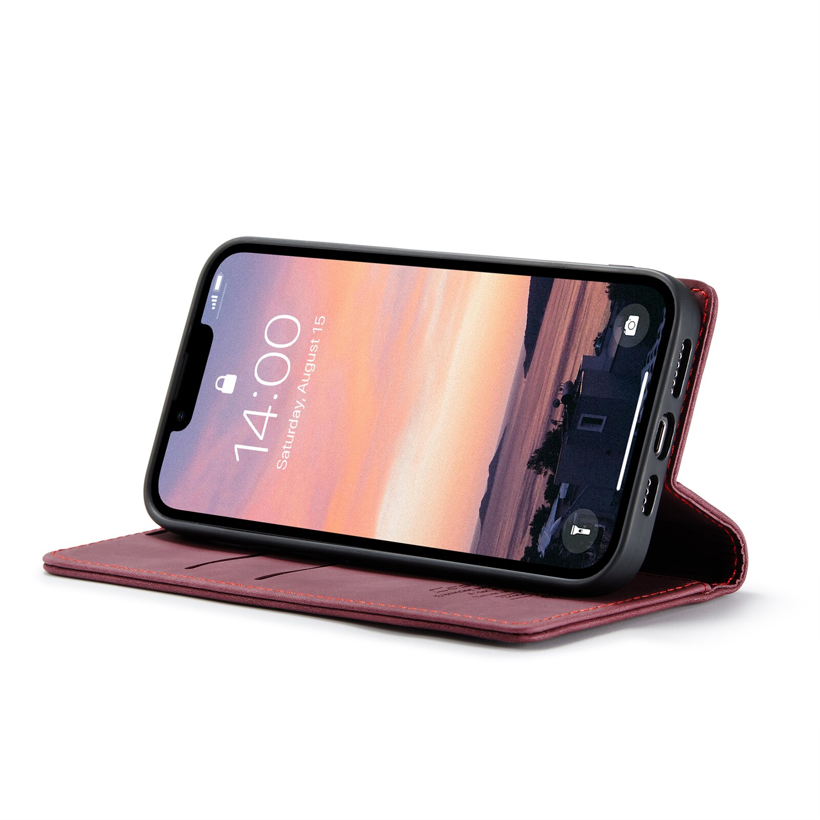 Étui portefeuille mince iPhone 16e, Rouge