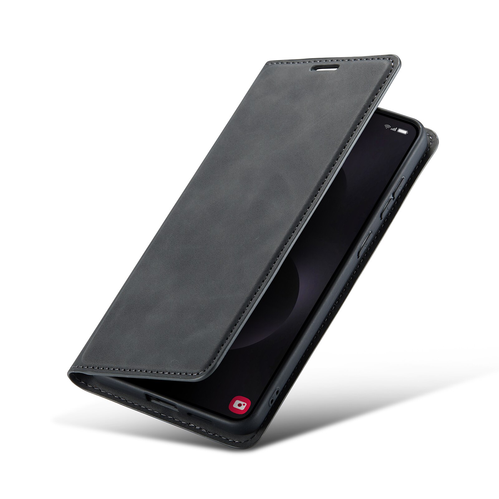 Coque portefeuille mince Samsung Galaxy S25 Edge, Noir