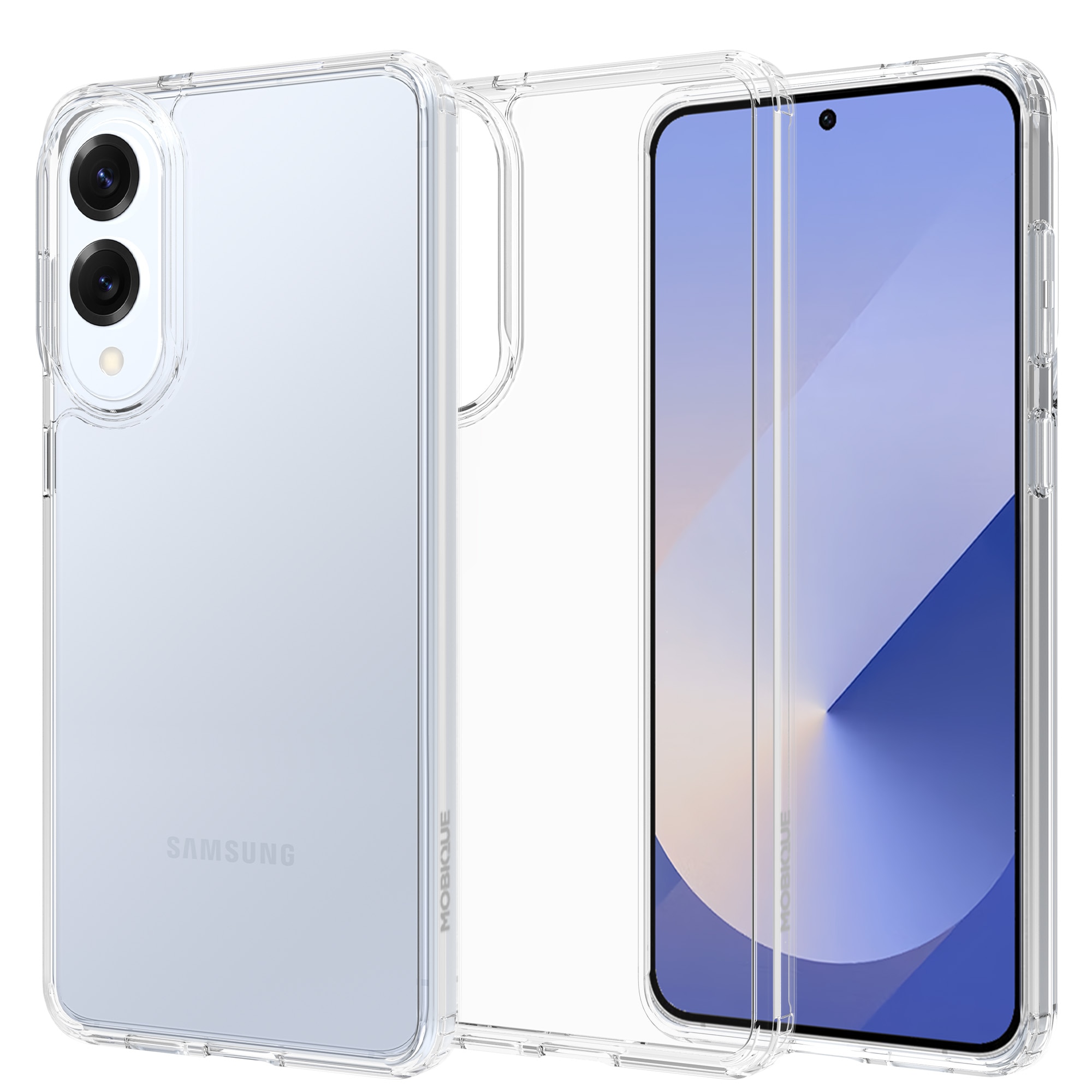 Coque hybride pour Samsung Galaxy S25 Edge, Transparent