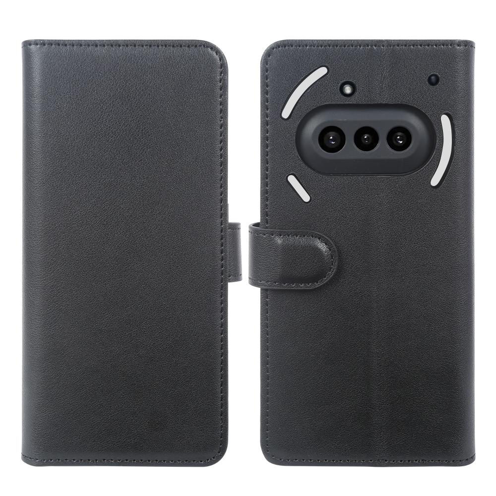 Étui en cuir veritable Nothing Phone 3a, Noir