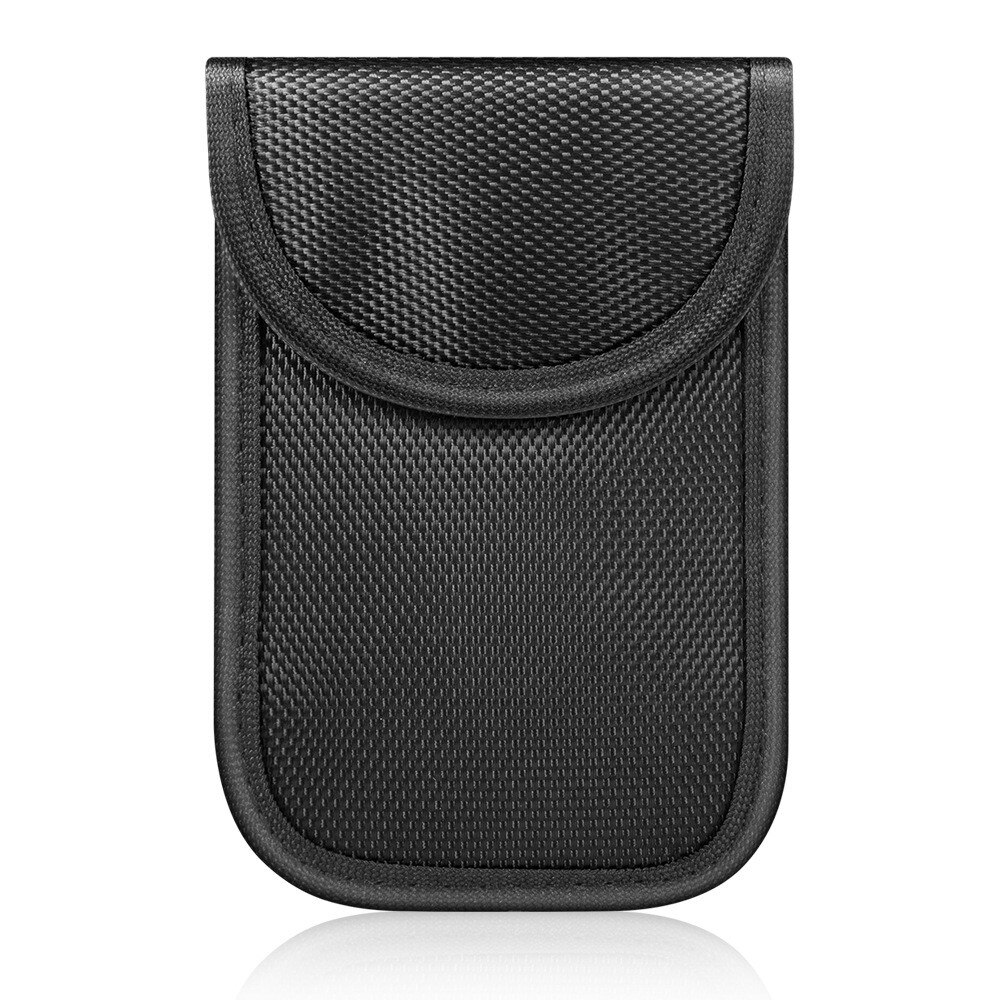 Etui pour clé de voiture avec protection RFID et porte-ceinture, style fibre de carbone