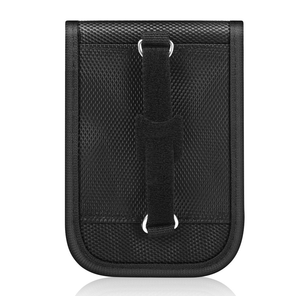 Etui pour clé de voiture avec protection RFID et porte-ceinture, style fibre de carbone