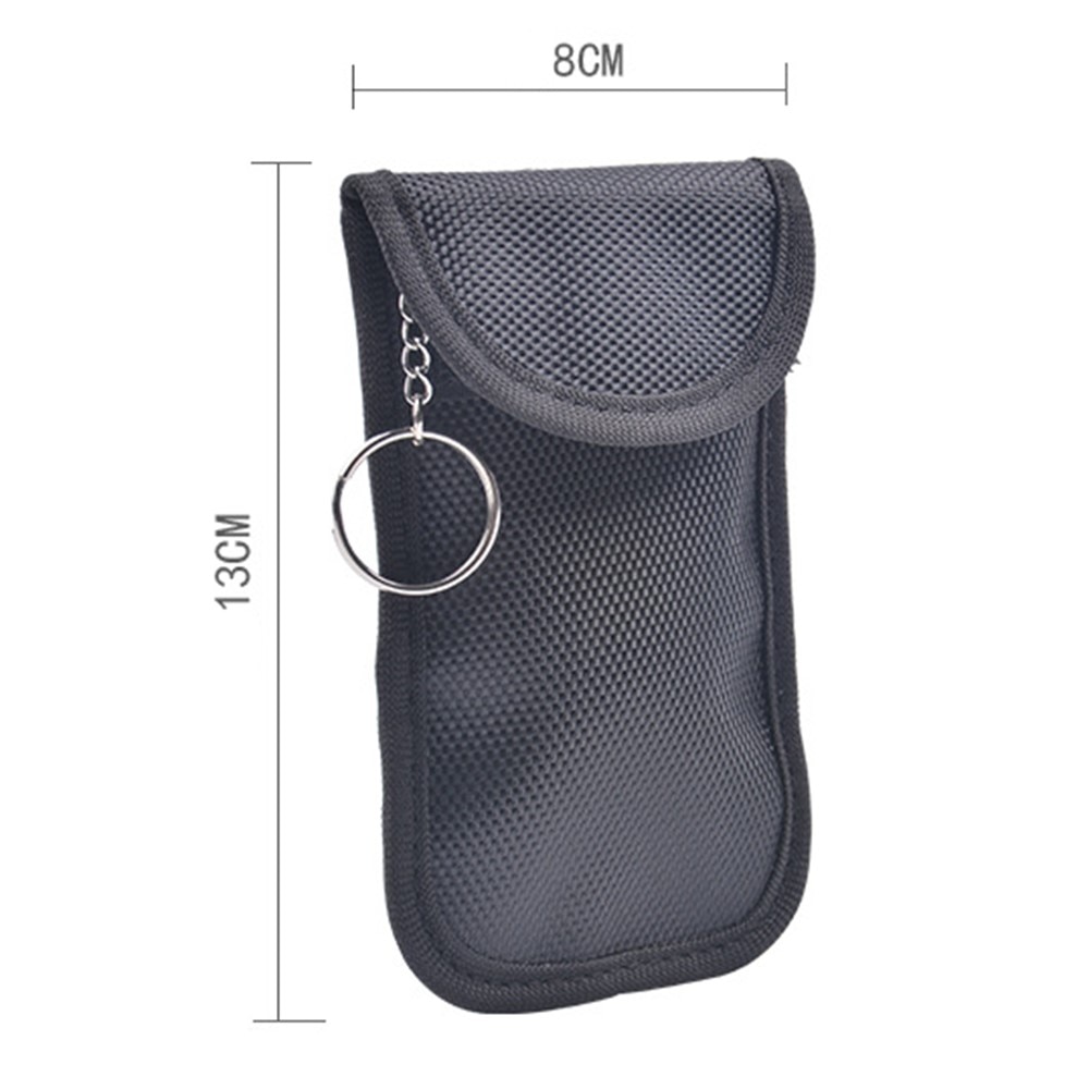 Etui pour clé de voiture avec protection RFID et porte-ceinture, style fibre de carbone