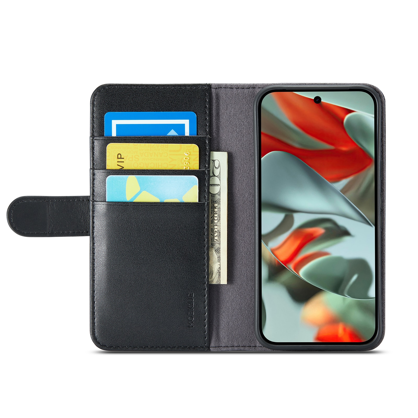 Étui en cuir veritable Google Pixel 10 Pro, Noir
