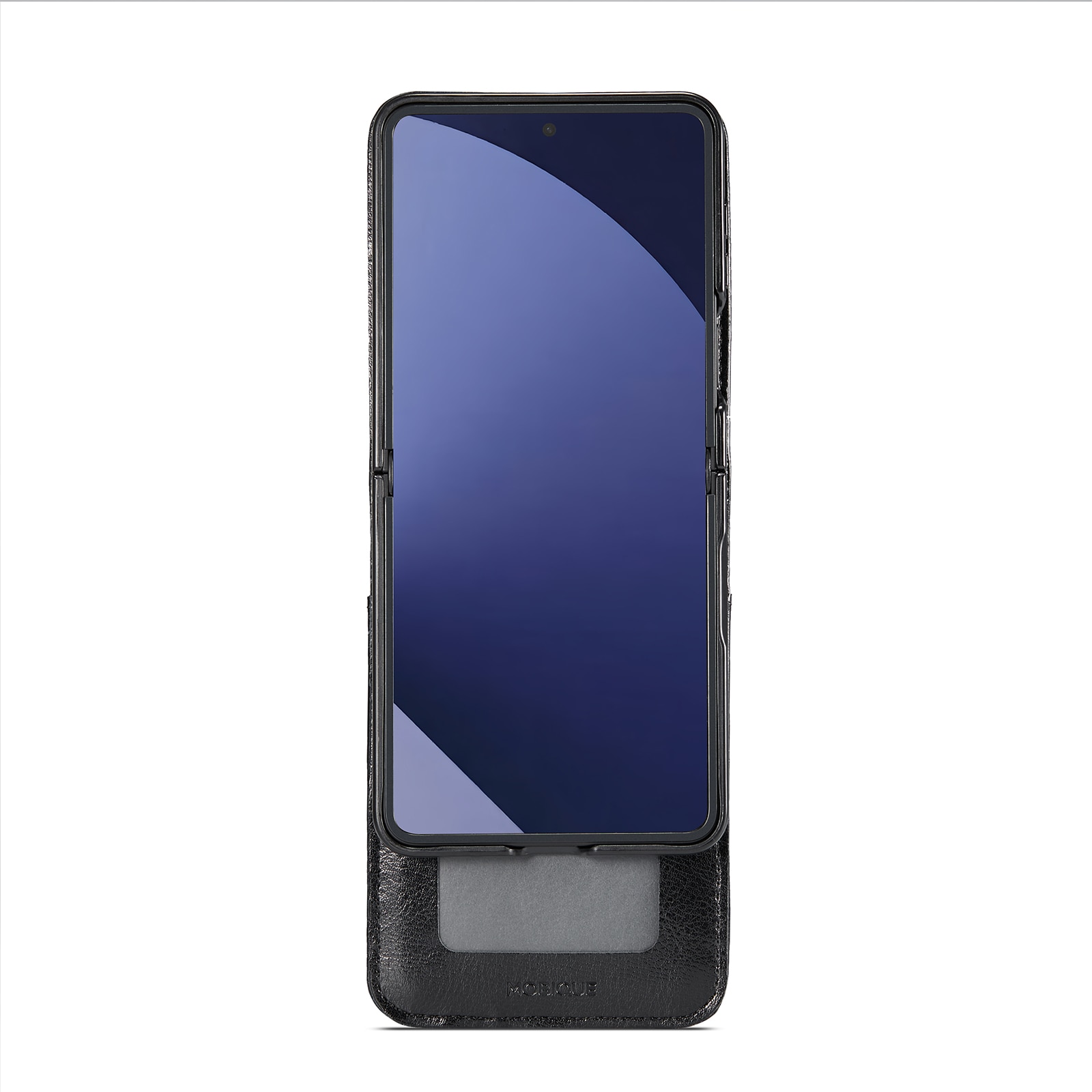 Étui en cuir veritable Samsung Galaxy Z Flip 7, Noir