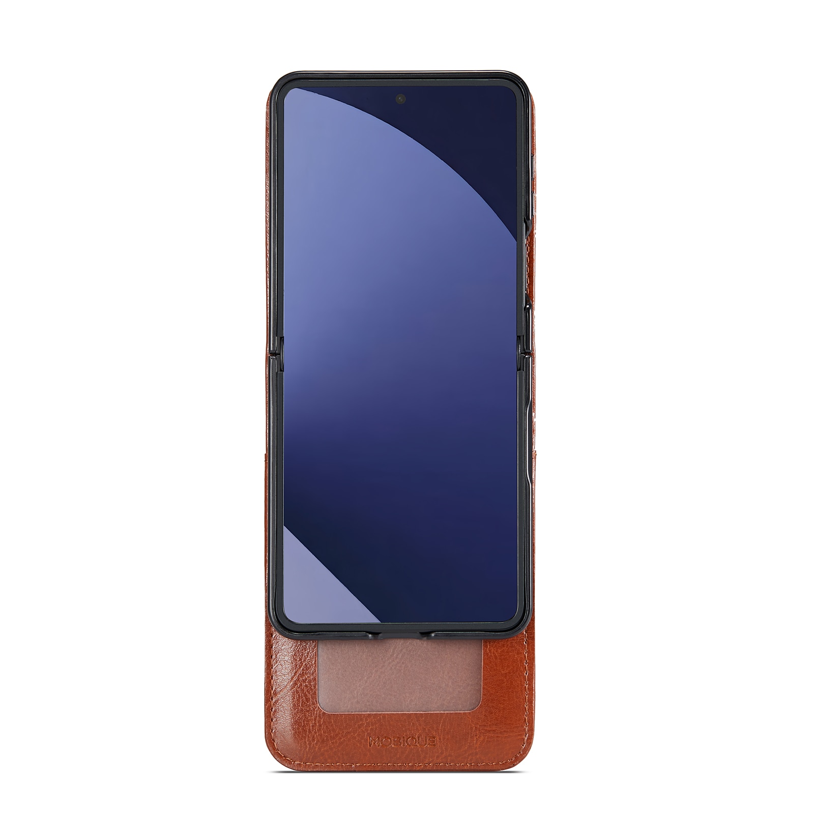 Étui en cuir veritable Samsung Galaxy Z Flip 7, Cognac