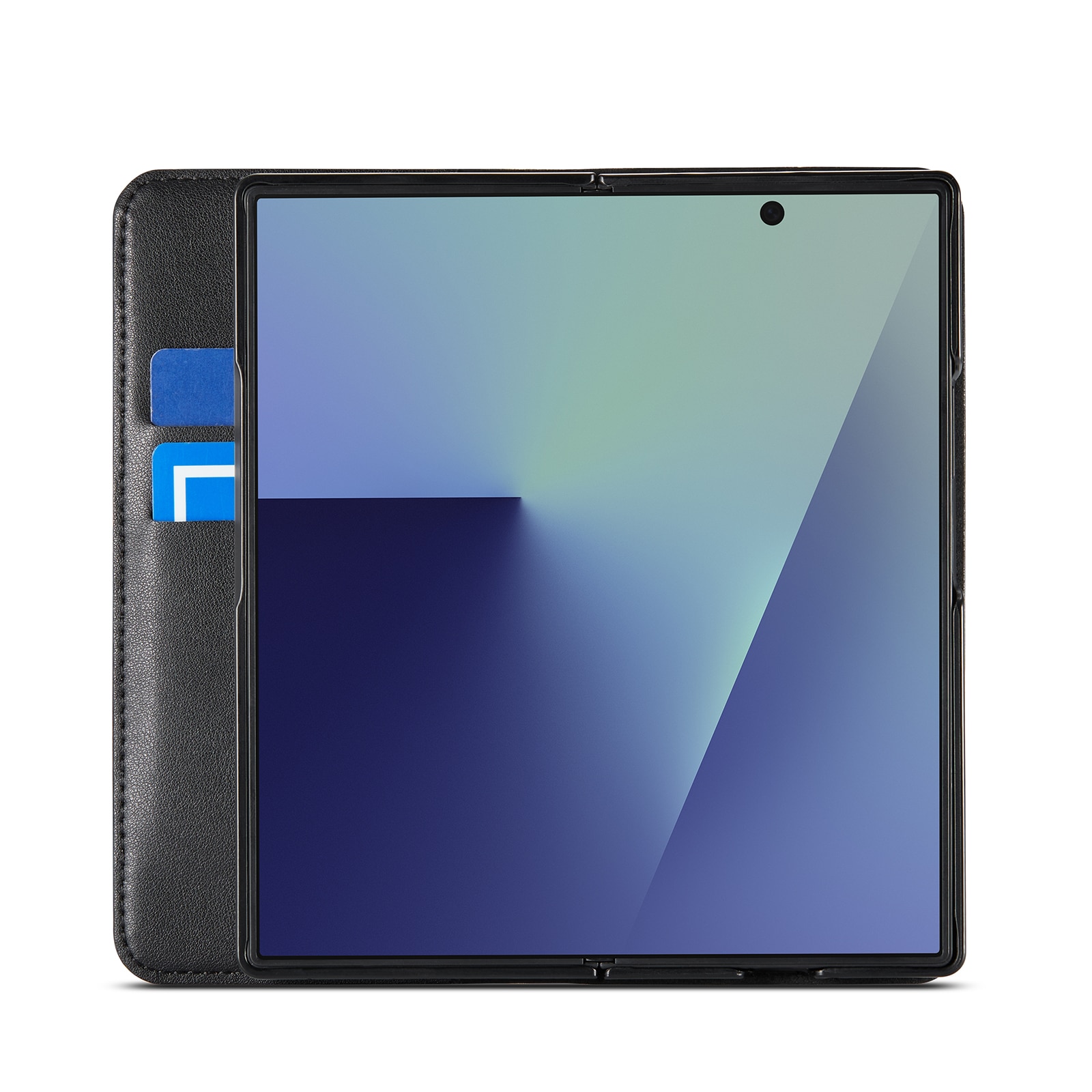 Étui en cuir veritable Samsung Galaxy Z Fold 7, Noir