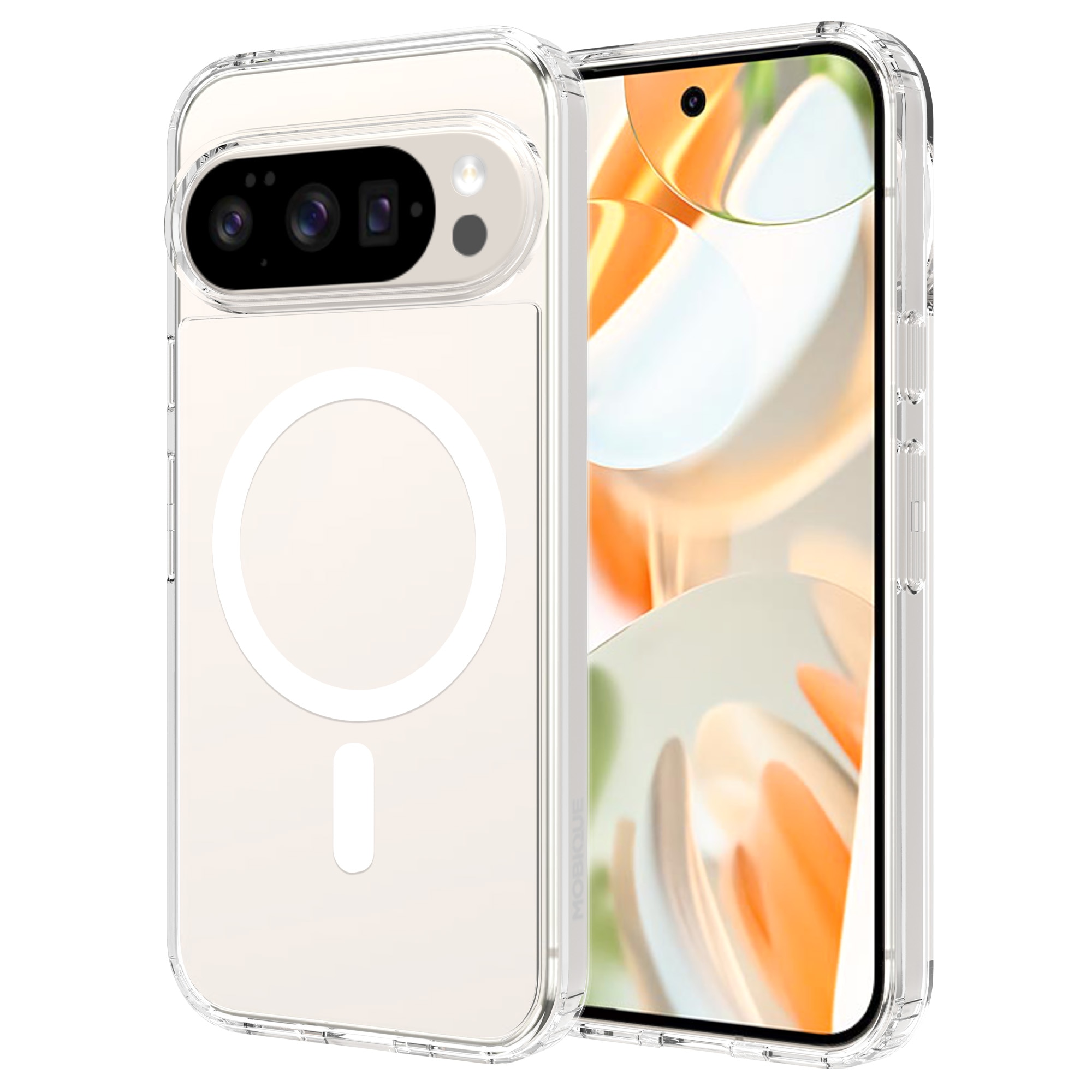 Coque hybride MagSafe Google Pixel 10 Pro XL, Transparent