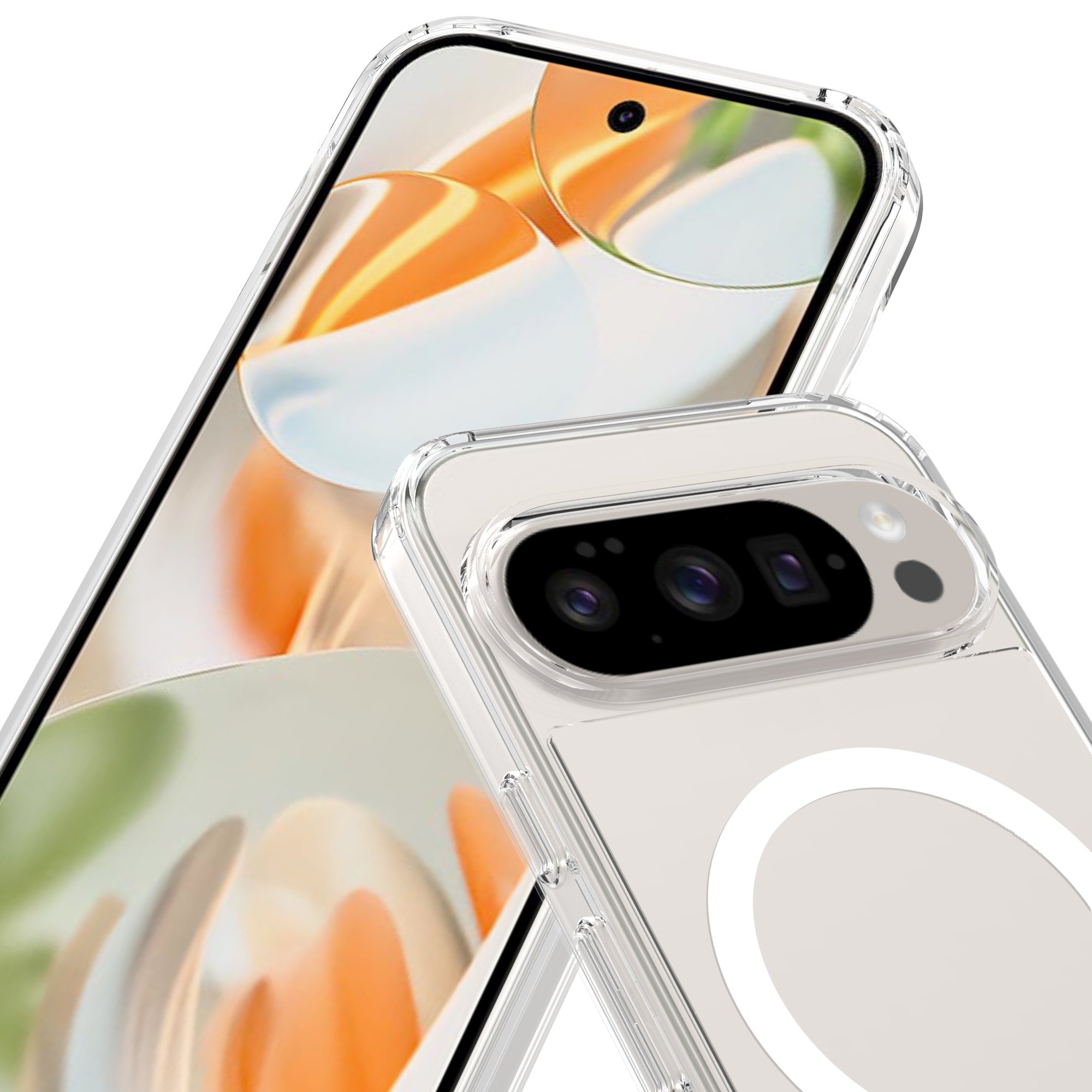 Coque hybride MagSafe Google Pixel 10 Pro XL, Transparent