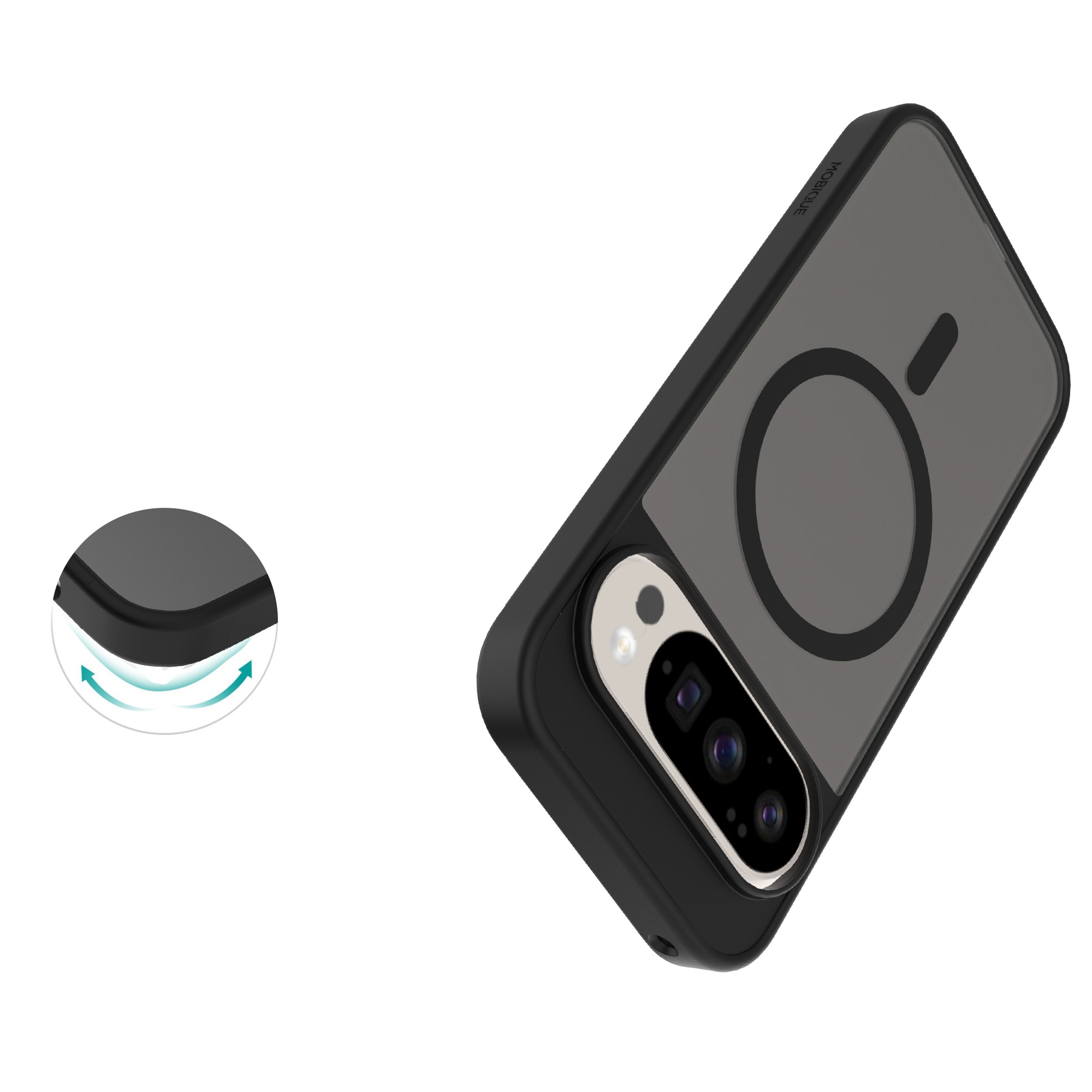 Coque Magnetic Hybrid Google Pixel 10, Frosted Black