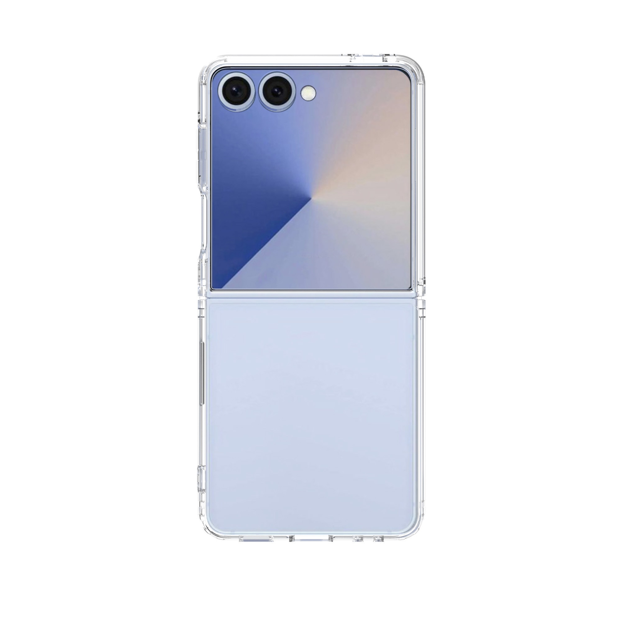 Coque hybride pour Samsung Galaxy Z Flip 7, transparent