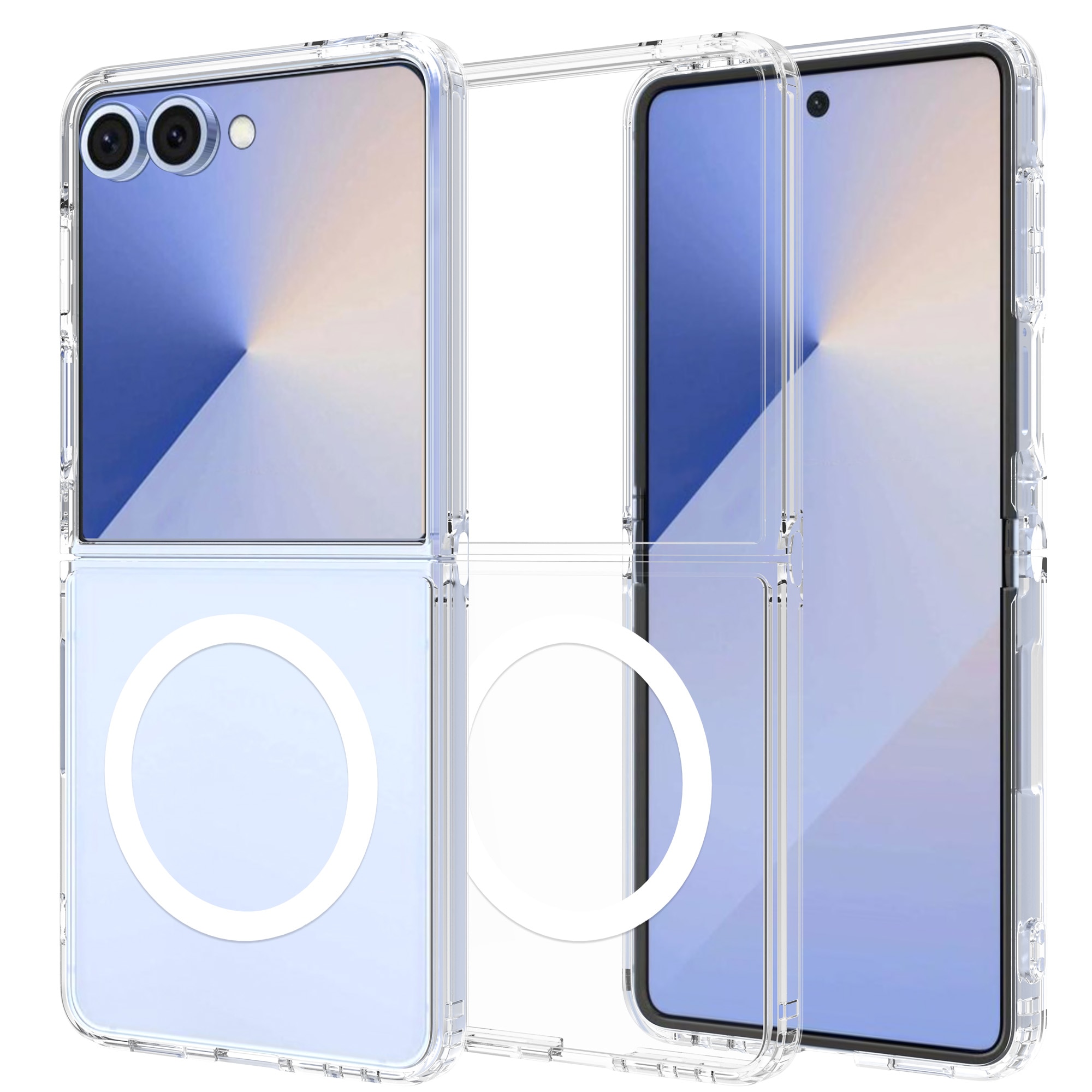 Coque hybride MagSafe Samsung Galaxy Z Flip 7 Transparent