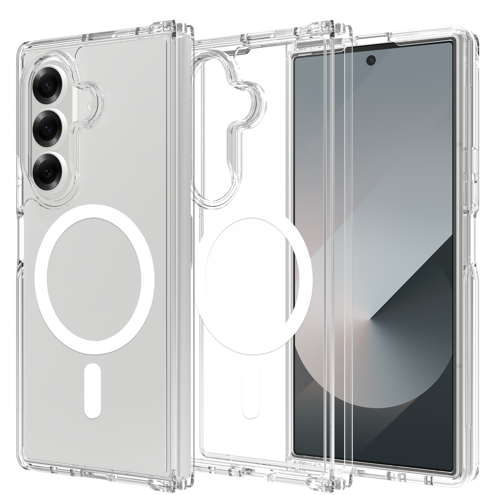 Coque hybride MagSafe Samsung Galaxy Z Fold 7 Transparent