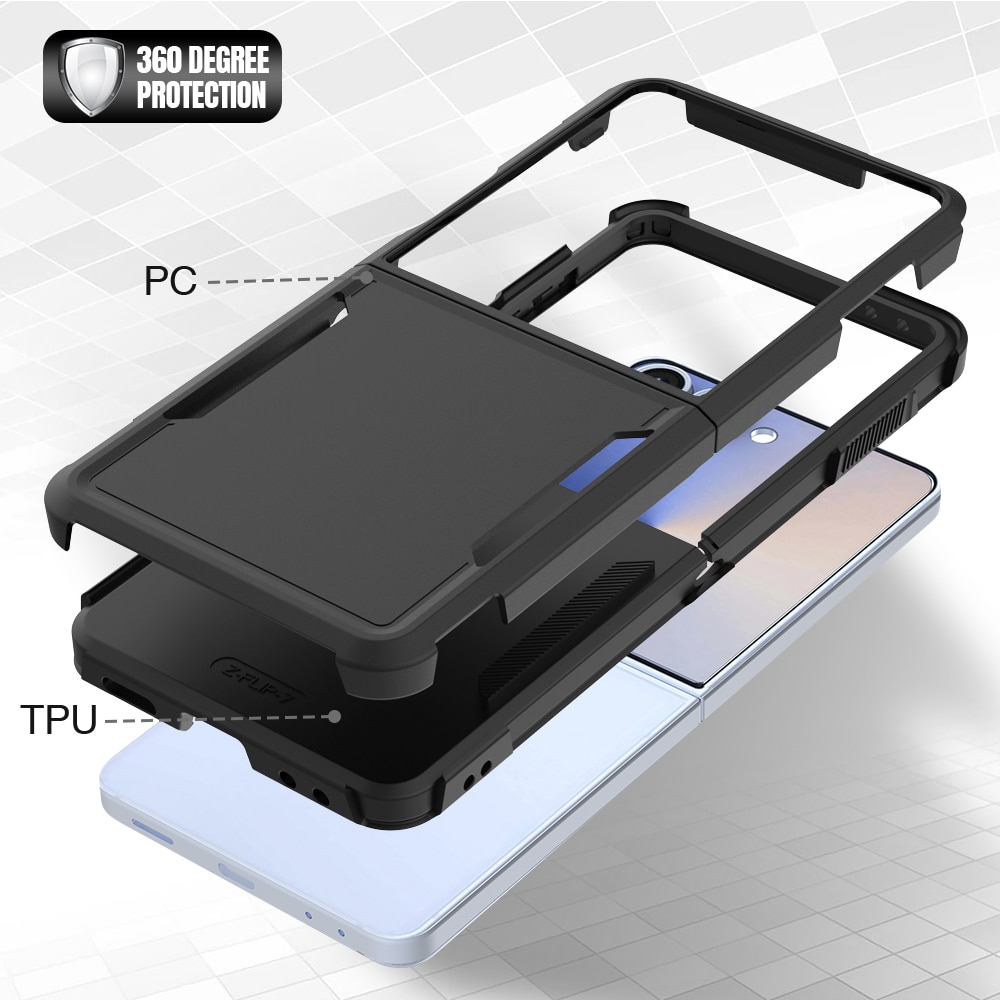 Coque hybride Off-road Samsung Galaxy Z Flip 7, Noir