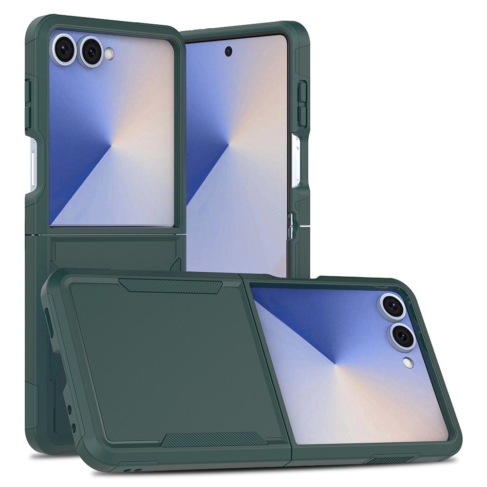 Coque hybride Off-road Samsung Galaxy Z Flip 7, Vert