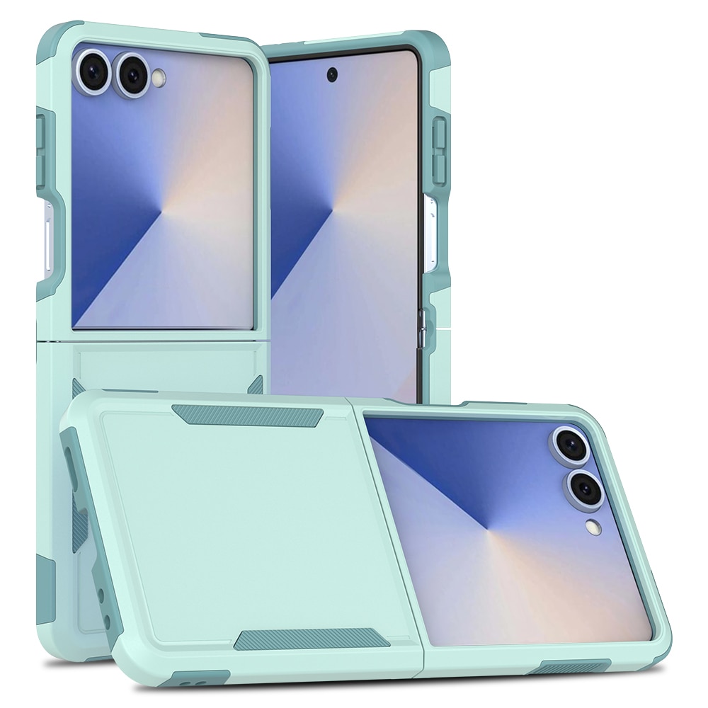 Coque hybride Off-road Samsung Galaxy Z Flip 7, Vert menthe