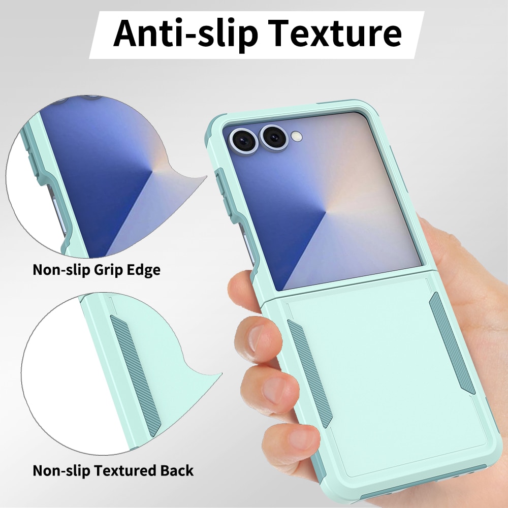 Coque hybride Off-road Samsung Galaxy Z Flip 7, Vert menthe