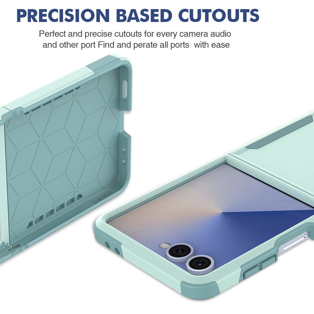 Coque hybride Off-road Samsung Galaxy Z Flip 7, Vert menthe