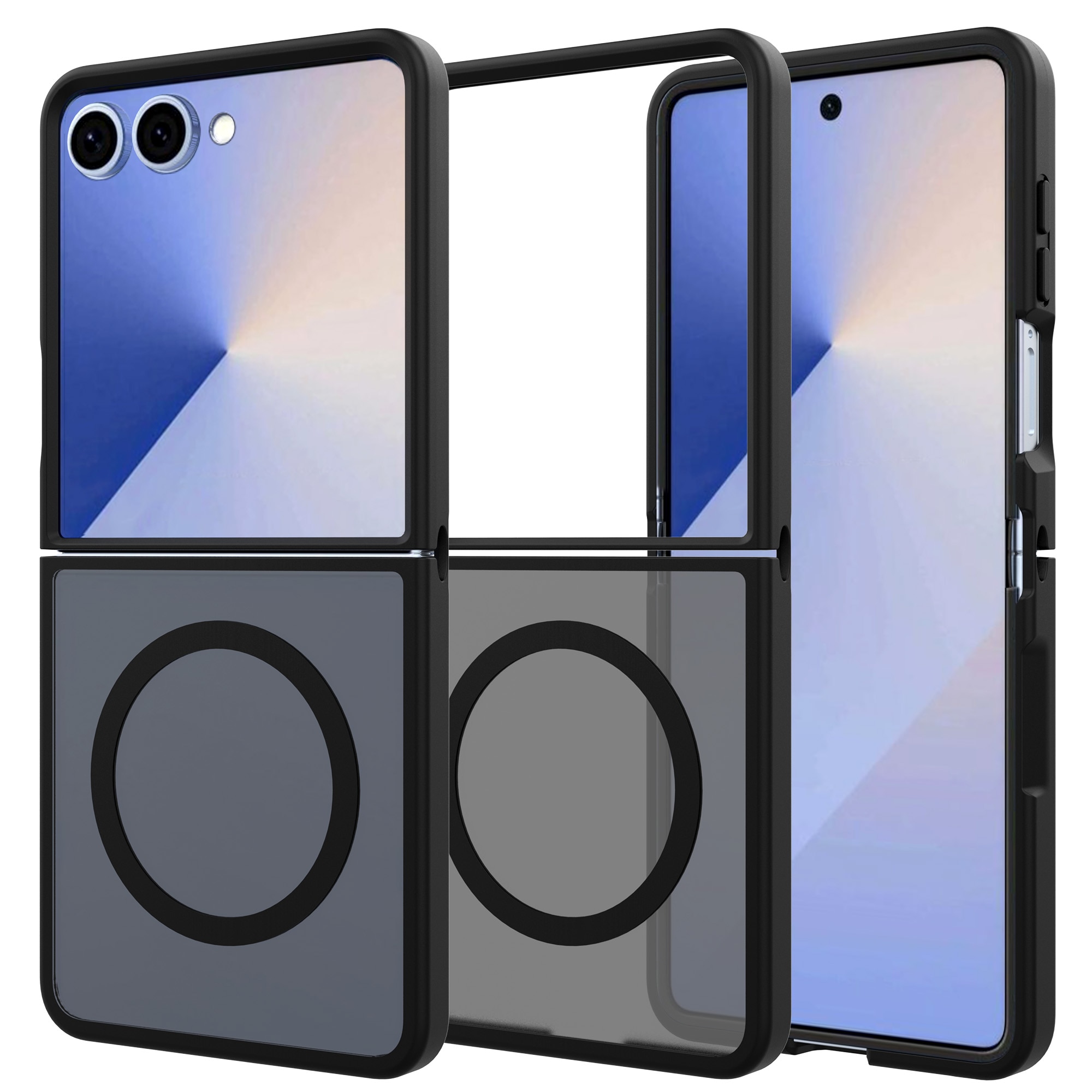 Coque Magnetic Hybrid Samsung Galaxy Z Flip 7, Frosted Black