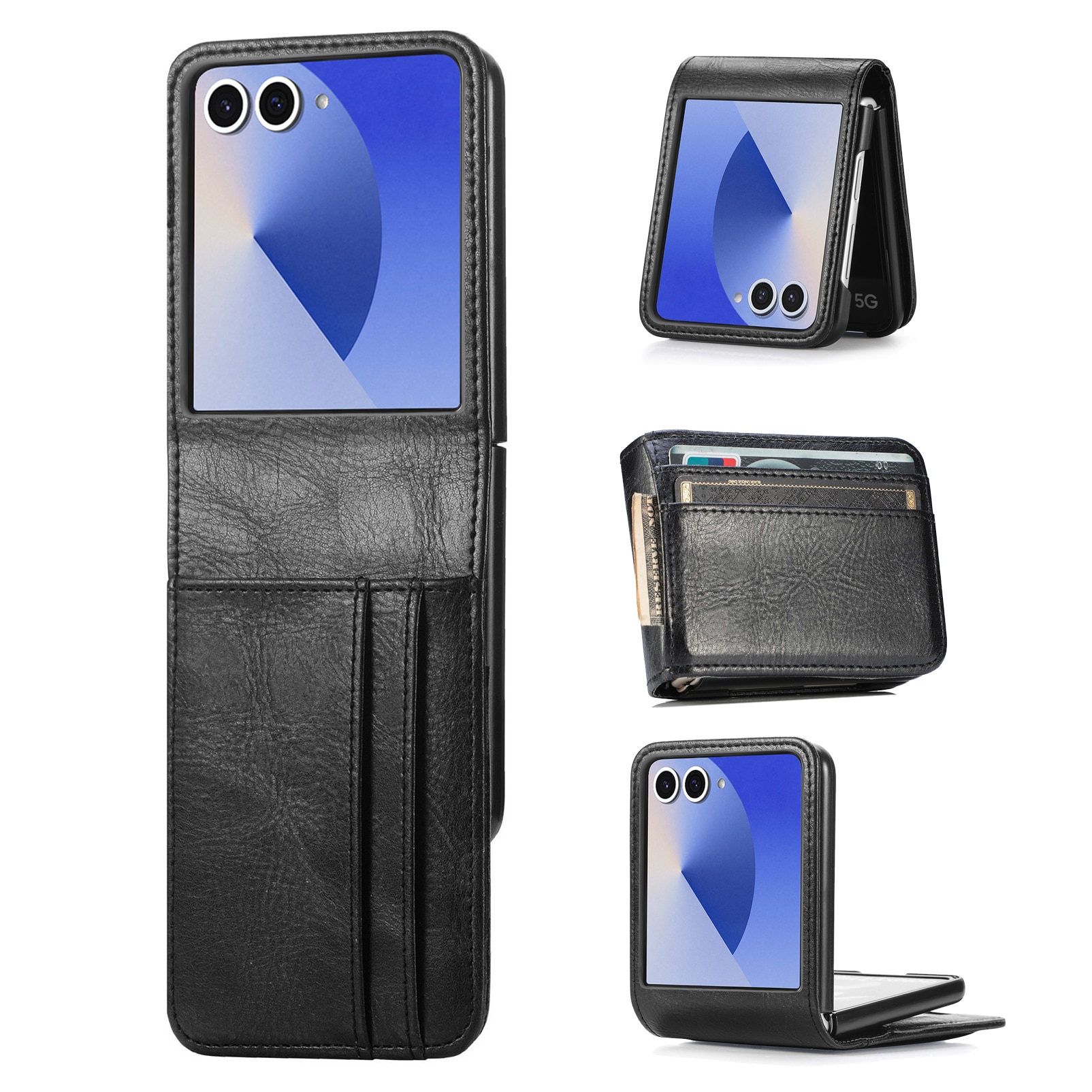 Coque portefeuille Samsung Galaxy Z Flip 7, noir