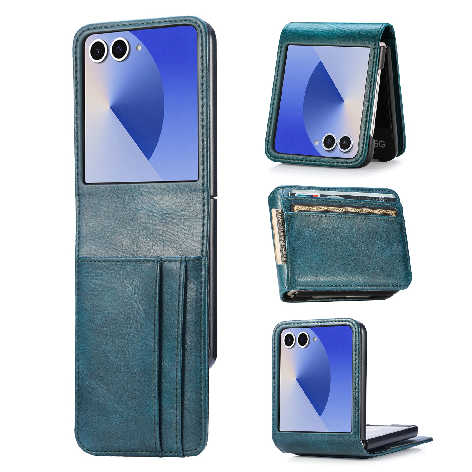 Coque portefeuille Samsung Galaxy Z Flip 7, Vert
