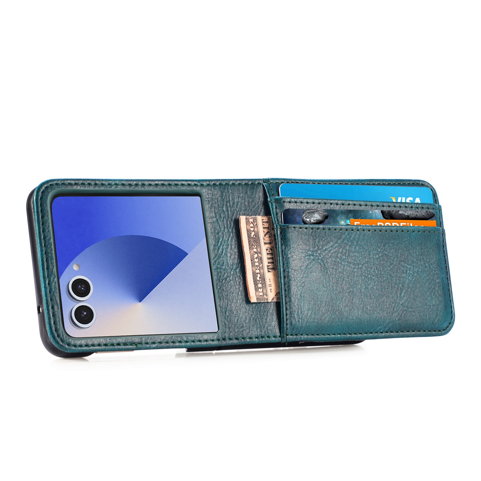 Coque portefeuille Samsung Galaxy Z Flip 7, Vert