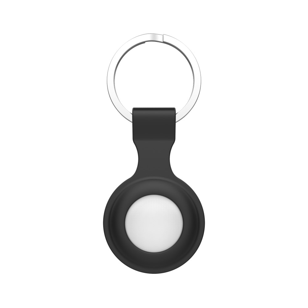 Porte-clés en silicone AirTag Noir