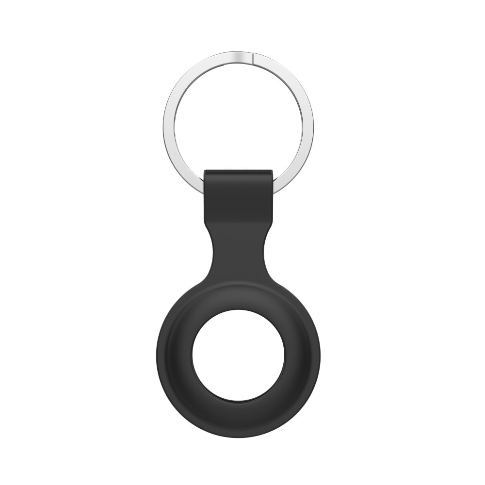 Porte-clés en silicone AirTag Noir