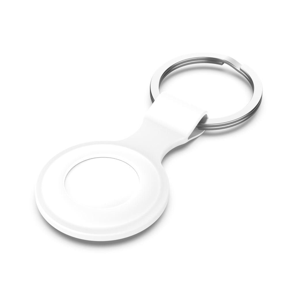 Coque/Porte-clés en silicone AirTag Blanc