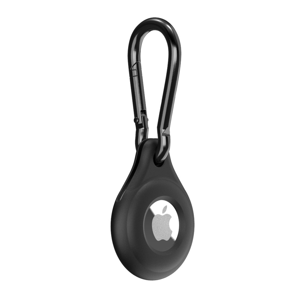 Coque Silicone Keychain AirTag Black