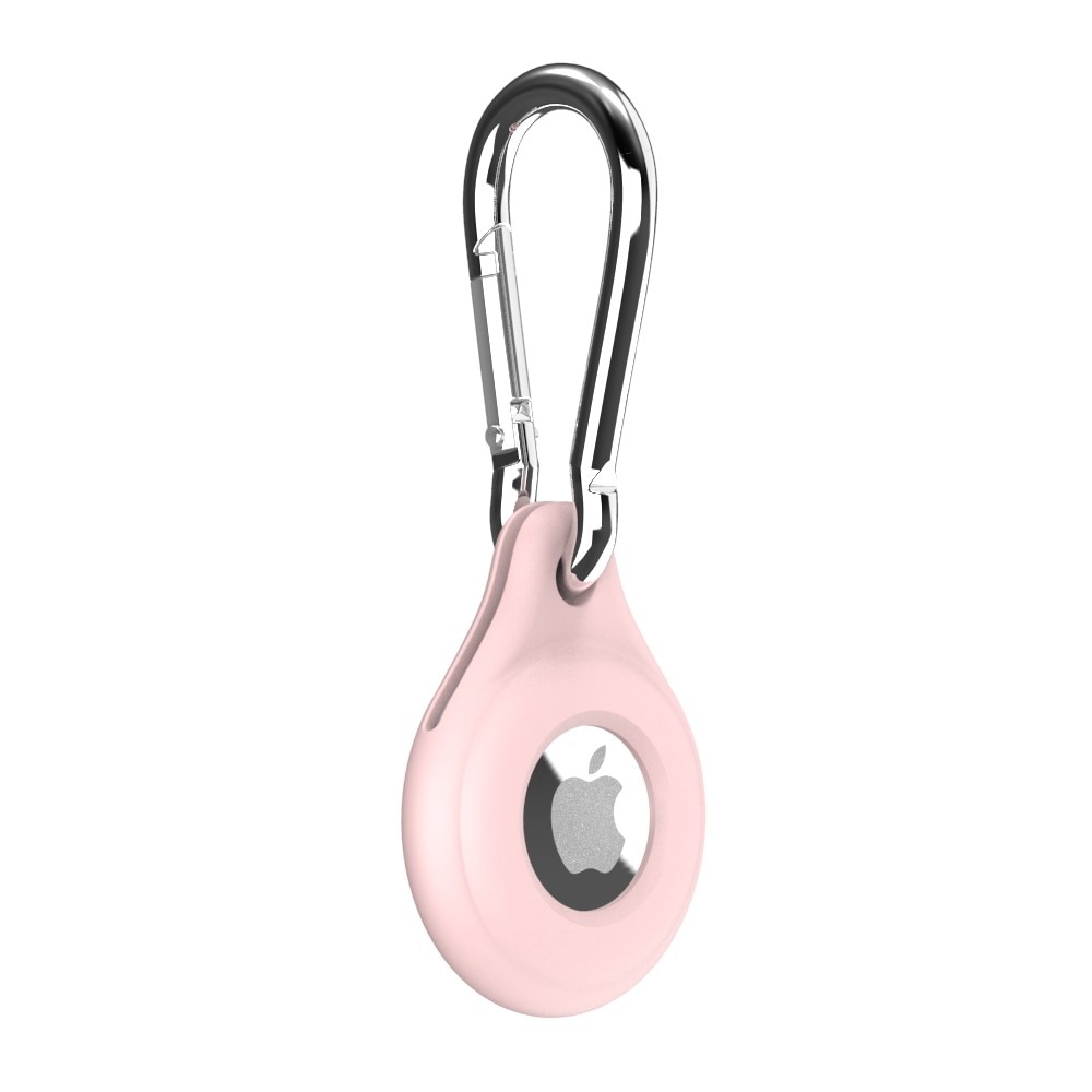 Coque Silicone Keychain AirTag Pink