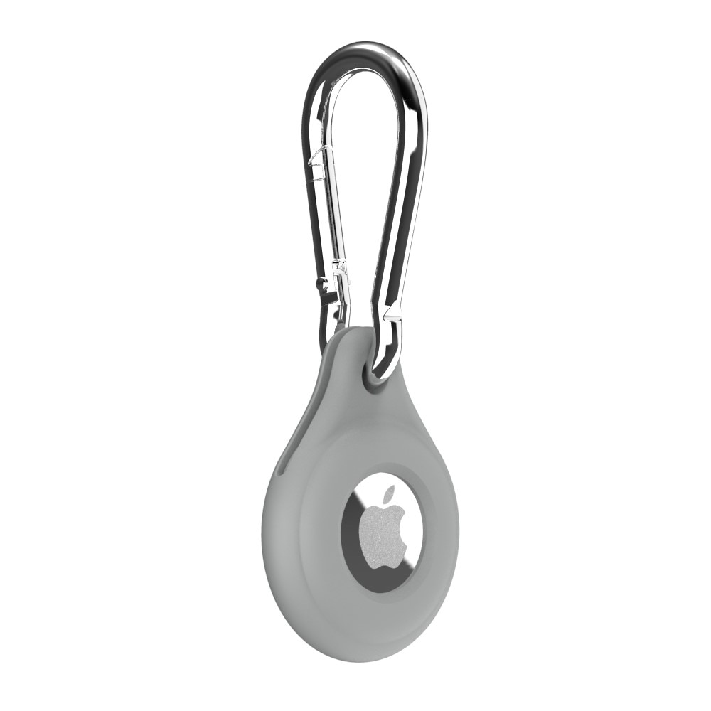 Coque Silicone Keychain AirTag Grey