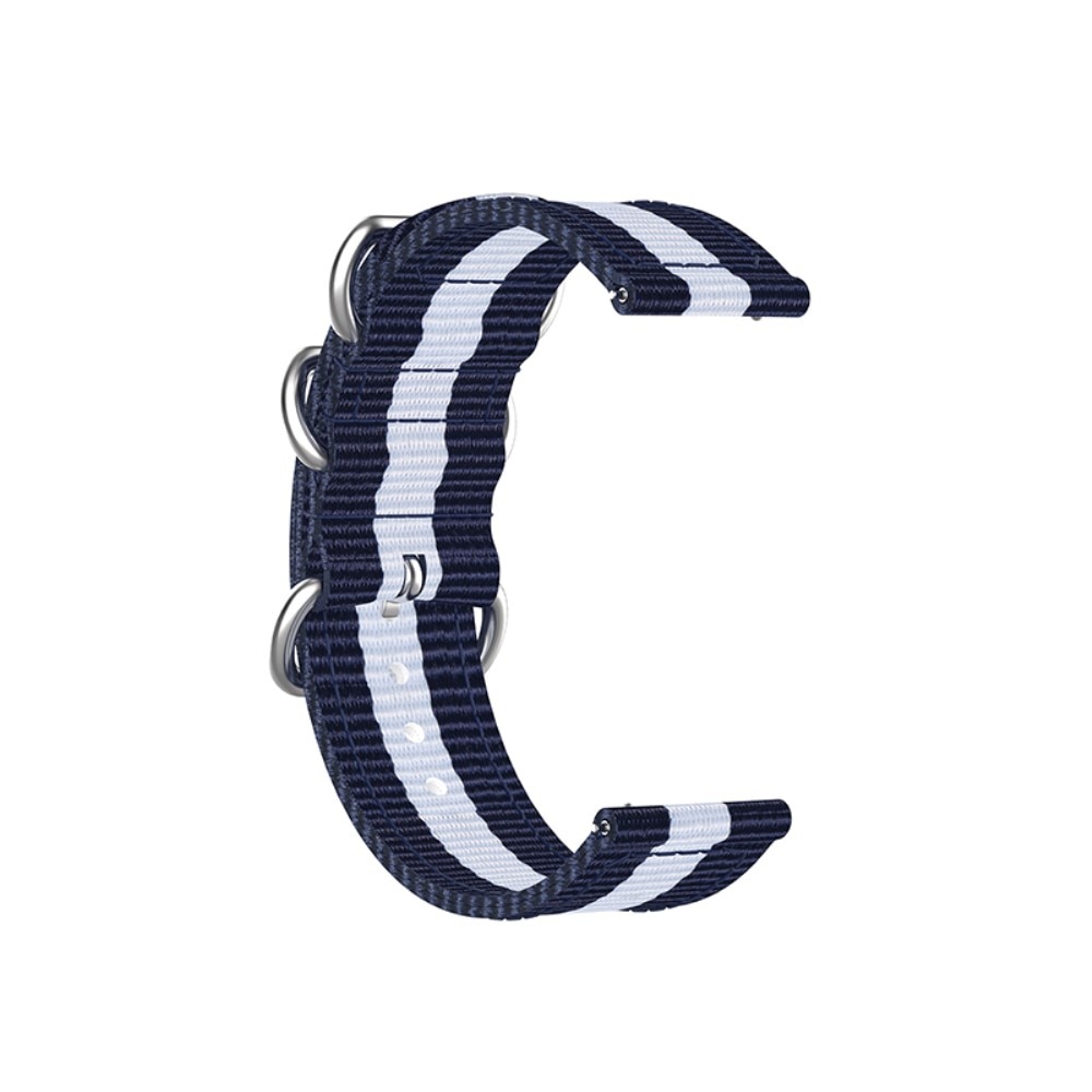 Bracelet Nato Samsung Galaxy Watch 4 44mm Bleu/Blanc