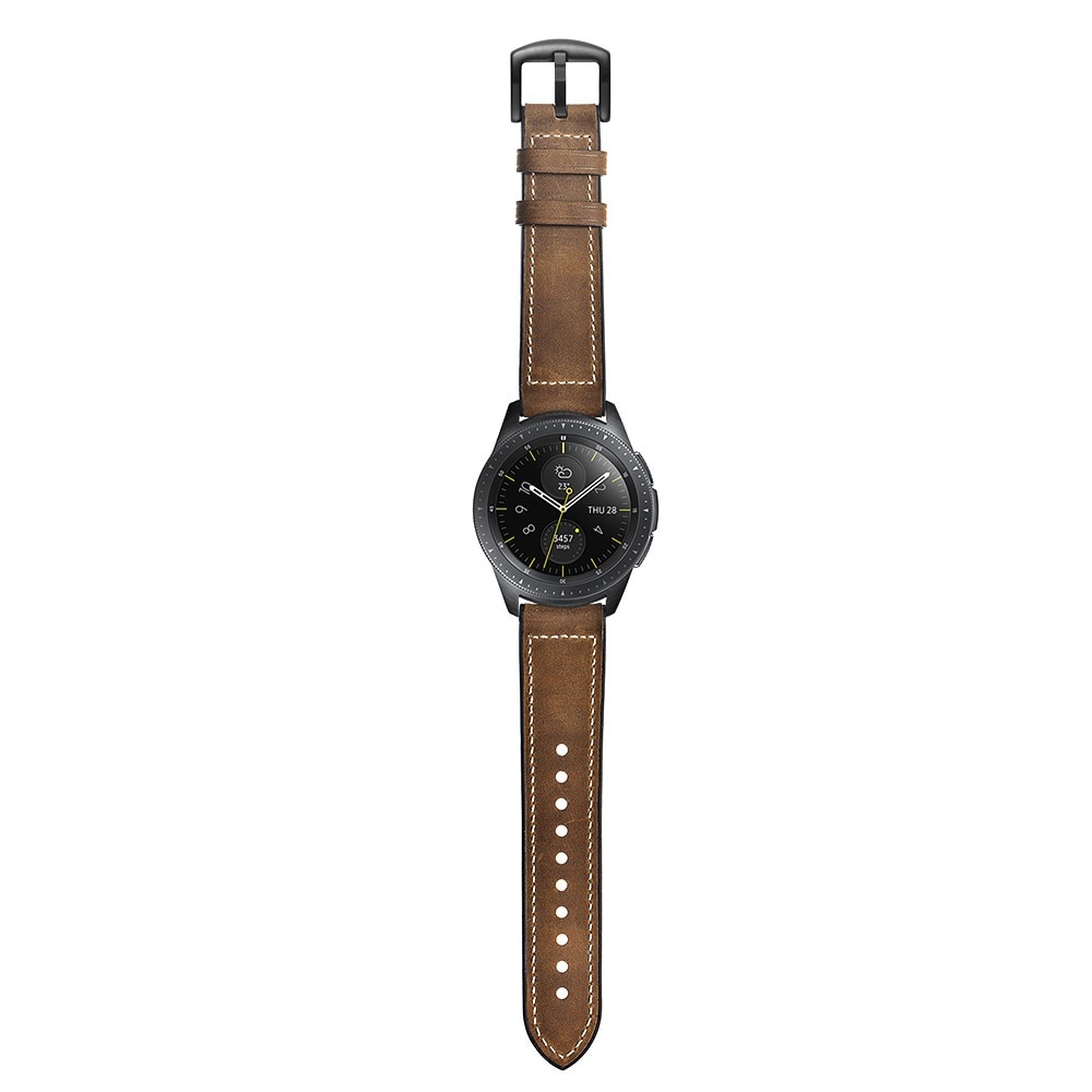 Bracelet en cuir haut de gamme Samsung Galaxy Watch 4 Classic 42mm Marron