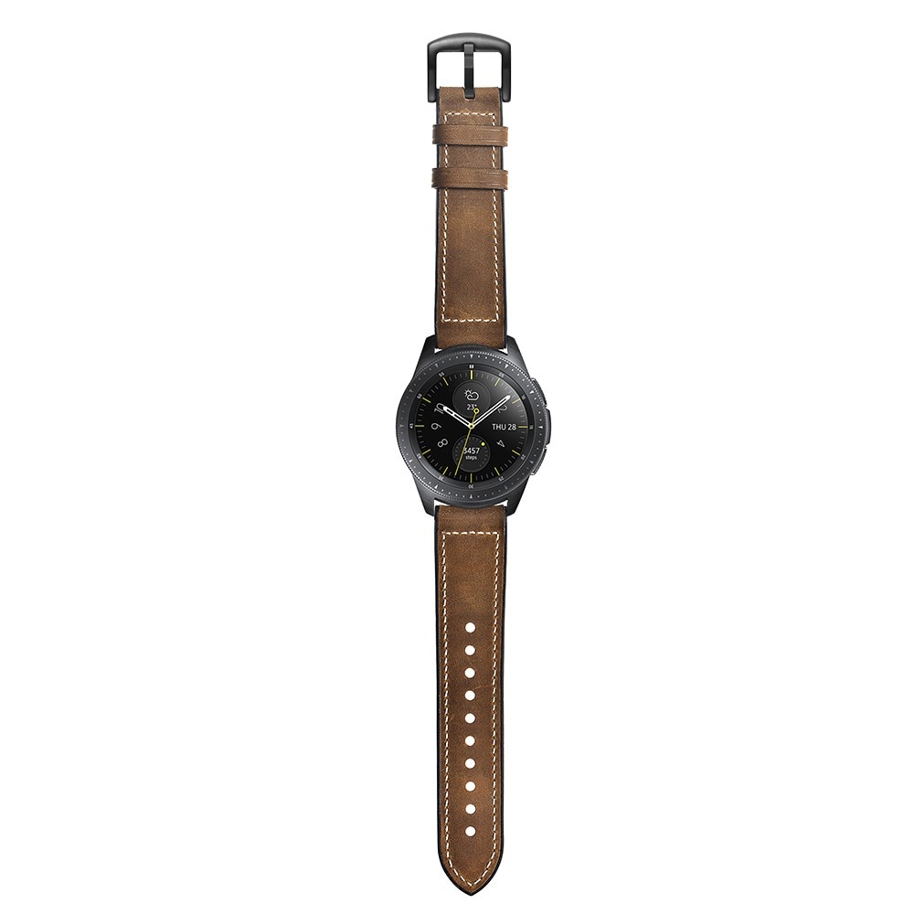 Bracelet en cuir haut de gamme Samsung Galaxy Watch 5 Pro 45mm, Marron