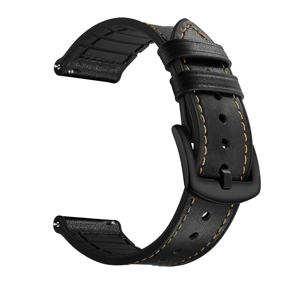 Bracelet en cuir haut de gamme Samsung Galaxy Watch 5 Pro 45mm, Noir