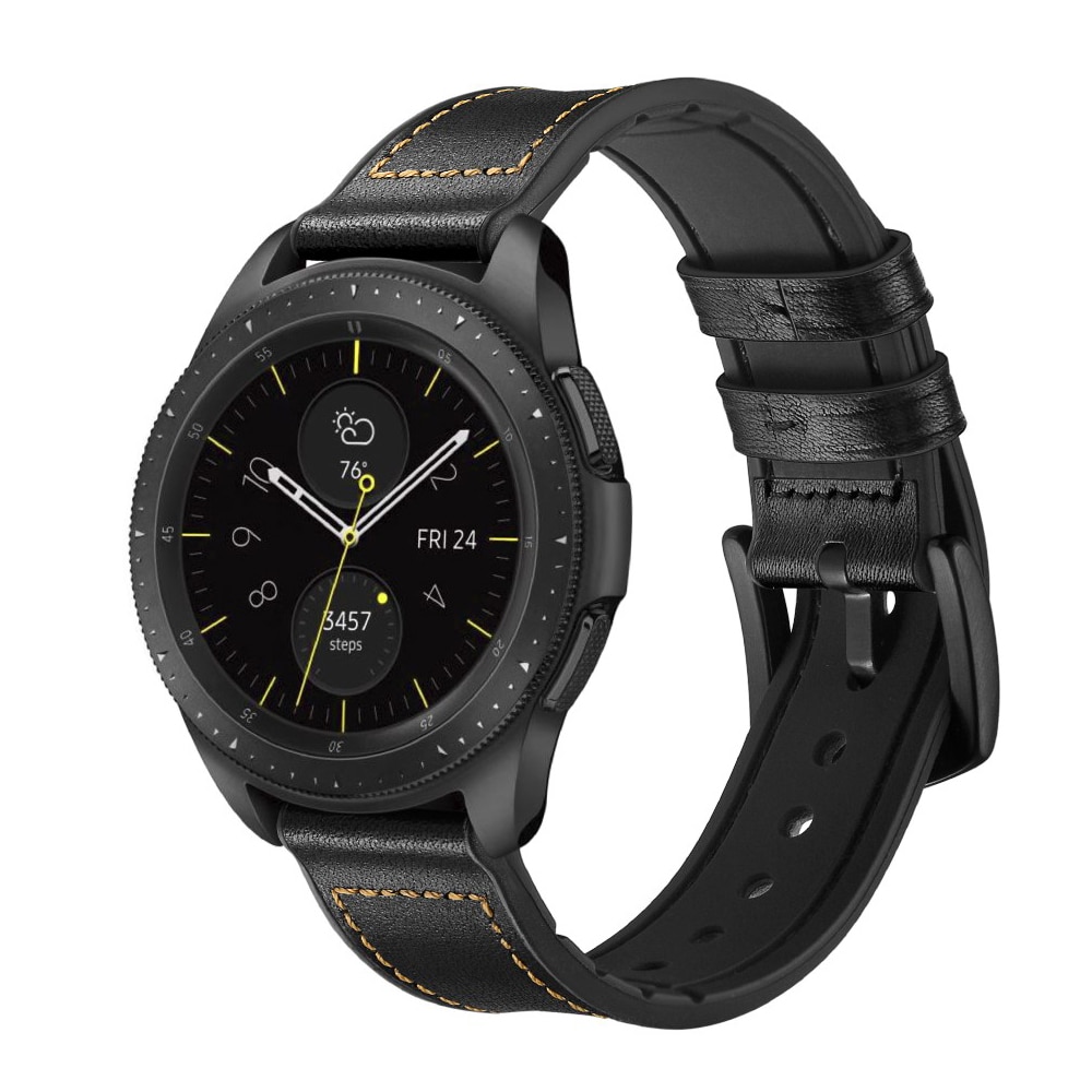Bracelet en cuir haut de gamme Samsung Galaxy Watch 5 Pro Noir