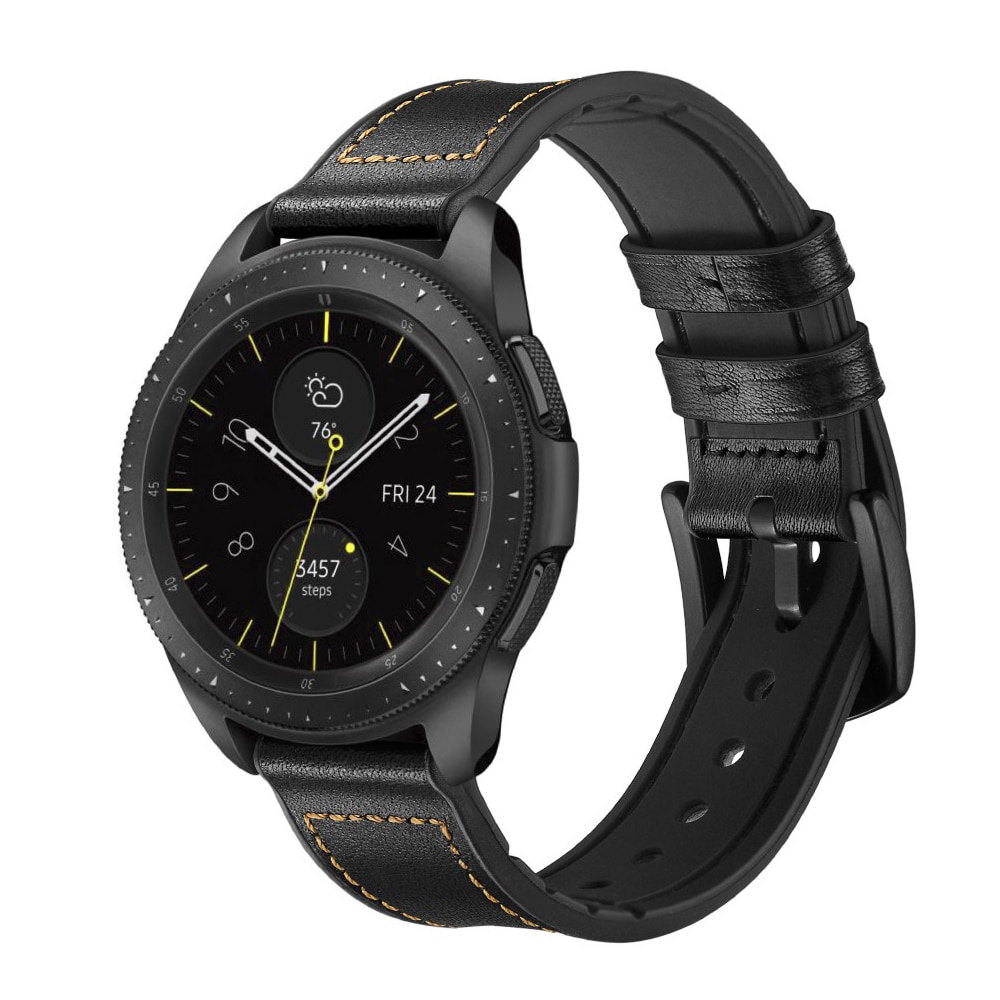 Bracelet en cuir haut de gamme Samsung Galaxy Watch 5 Pro 45mm Noir