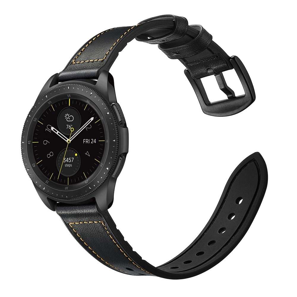 Bracelet en cuir haut de gamme Samsung Galaxy Watch 5 Pro 45mm Noir