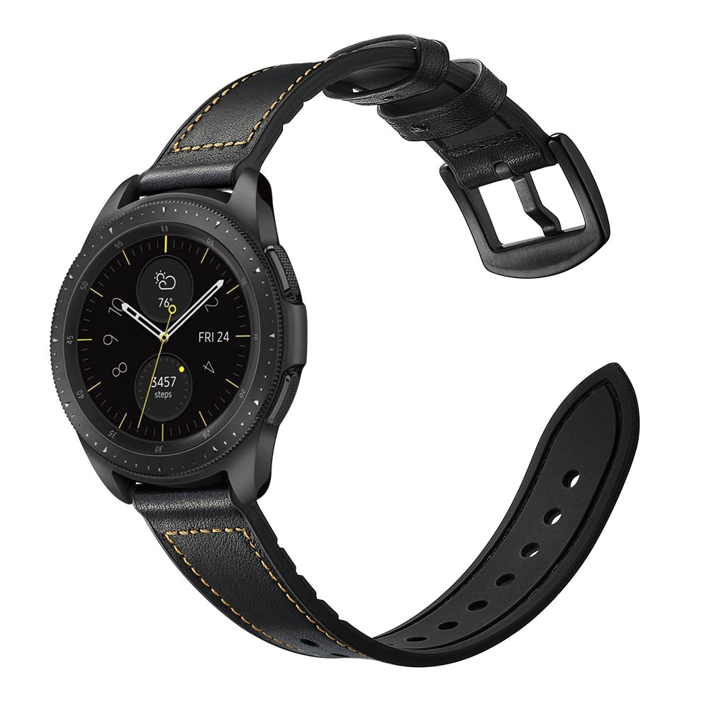 Bracelet en cuir haut de gamme Samsung Galaxy Watch 5 Pro 45mm, Noir