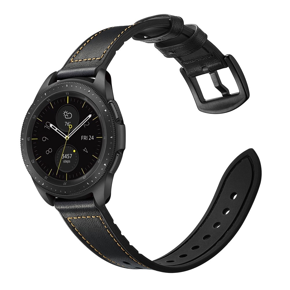 Bracelet en cuir haut de gamme Samsung Galaxy Watch 4 Classic 42mm Noir