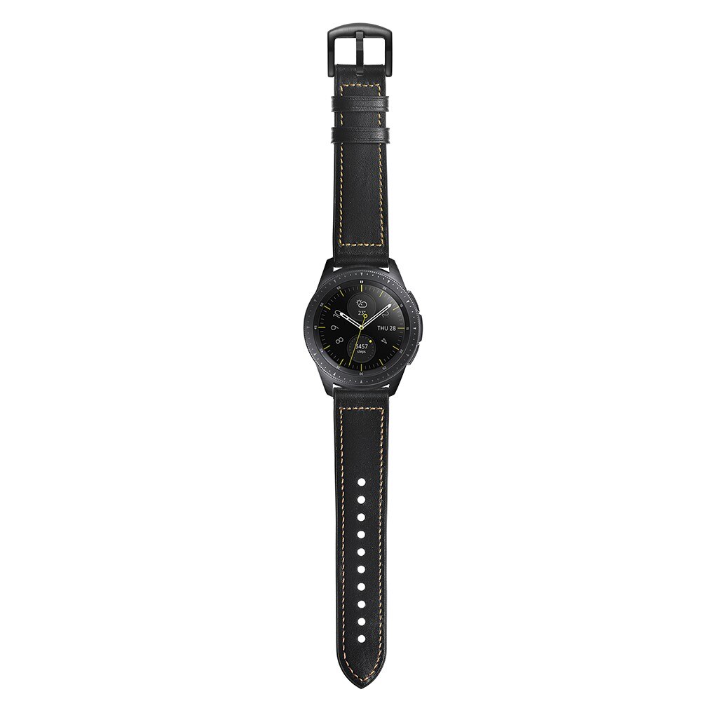 Bracelet en cuir haut de gamme Samsung Galaxy Watch 5 Pro 45mm, Noir