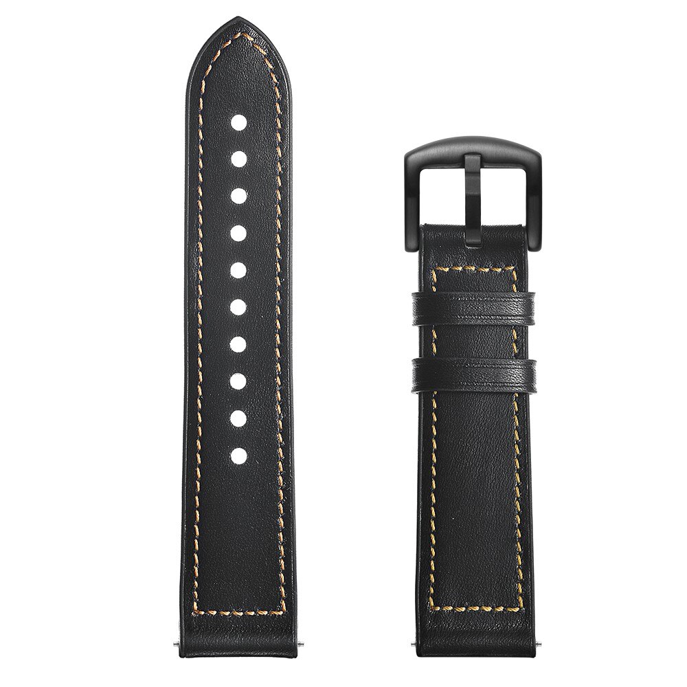 Bracelet en cuir haut de gamme Samsung Galaxy Watch 5 Pro 45mm, Noir