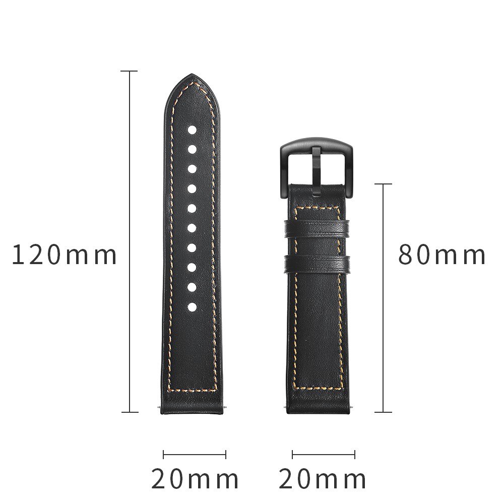 Bracelet en cuir haut de gamme Samsung Galaxy Watch 5 Pro 45mm, Noir