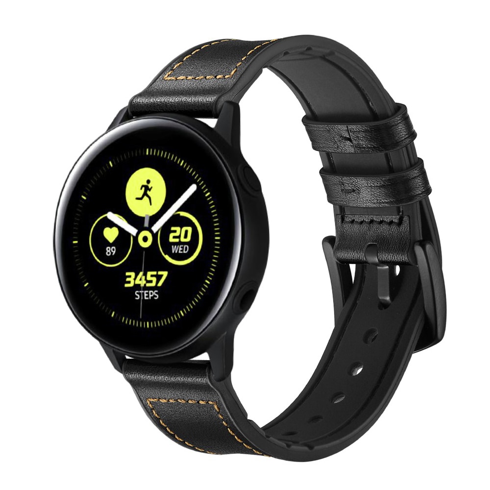 Bracelet en cuir haut de gamme Samsung Galaxy Watch 5 44mm Noir