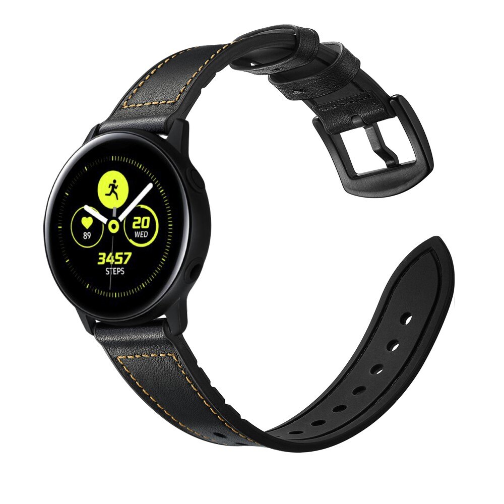Bracelet en cuir haut de gamme Samsung Galaxy Watch 5 44mm, Noir