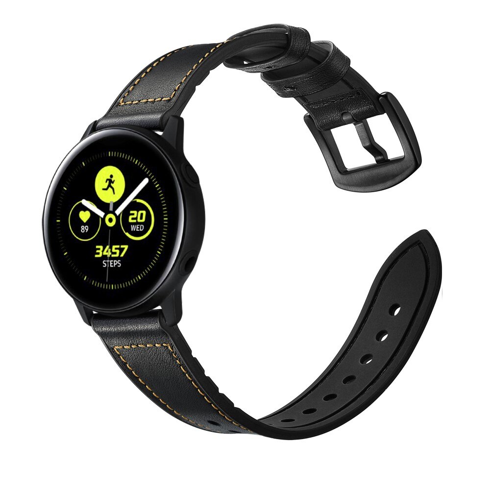 Bracelet en cuir haut de gamme Samsung Galaxy Watch 5 44mm Noir