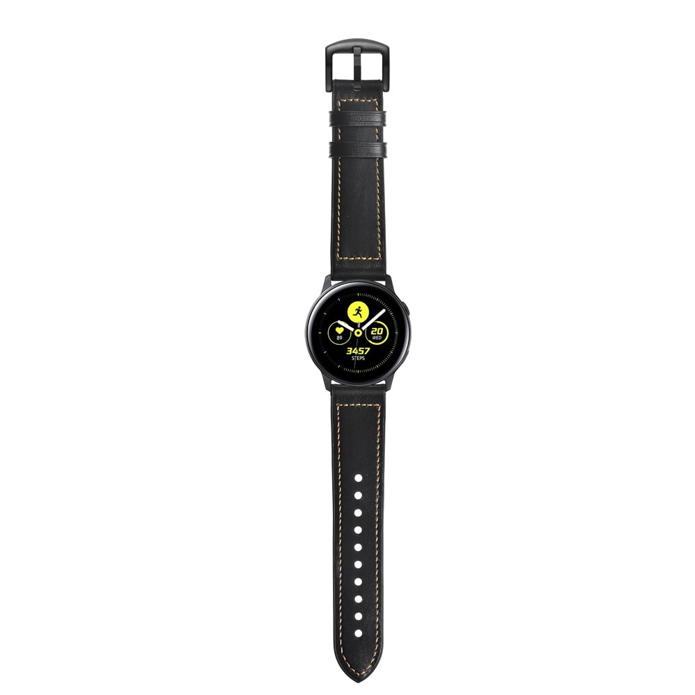 Bracelet en cuir haut de gamme Samsung Galaxy Watch 5 44mm Noir